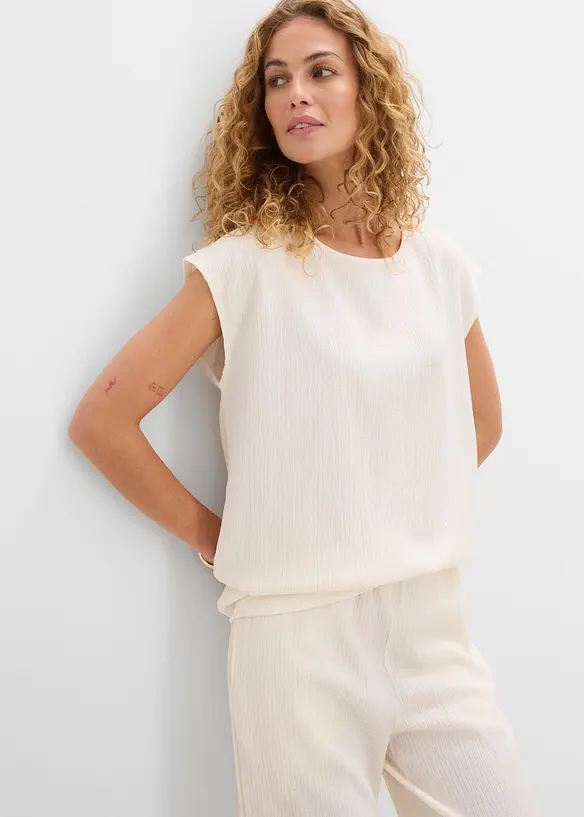 Maglia in materiale operato, bonprix