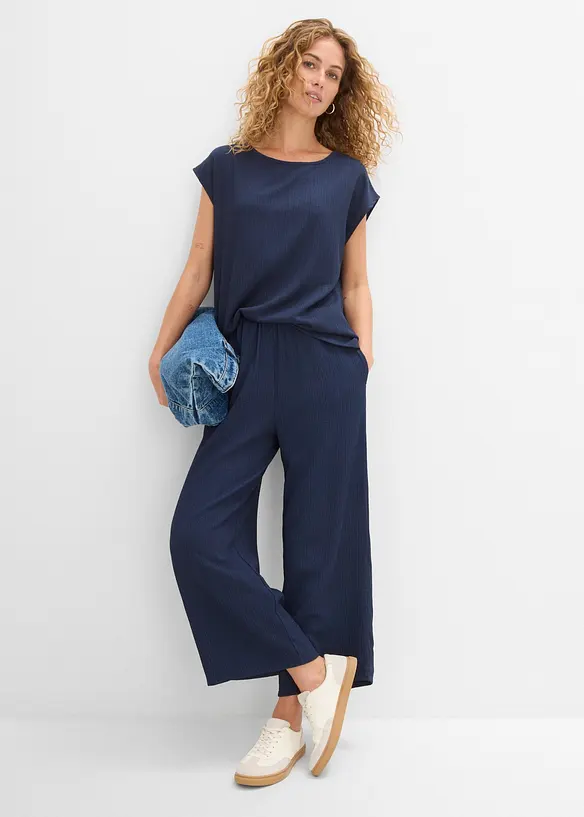 Maglia in materiale operato, bonprix