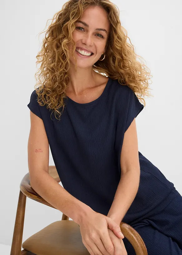 Maglia in materiale operato, bonprix