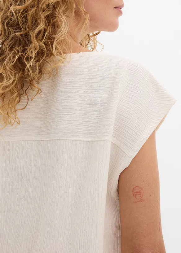 Maglia in materiale operato, bonprix
