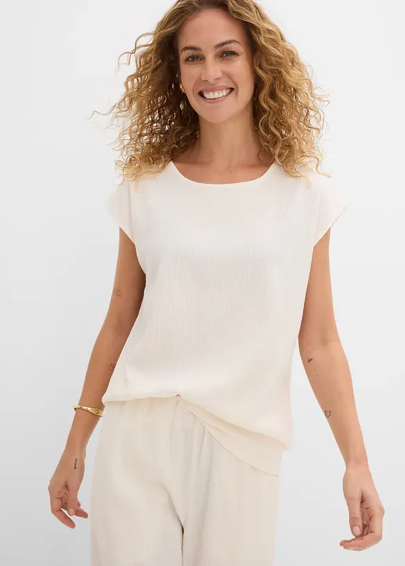Maglia in materiale operato, bonprix