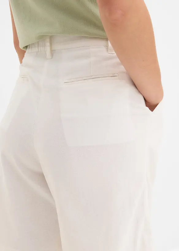 Bermuda in jeans, vita media, bonprix
