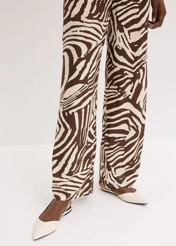 Pantaloni in viscosa con elastico in vita, bonprix