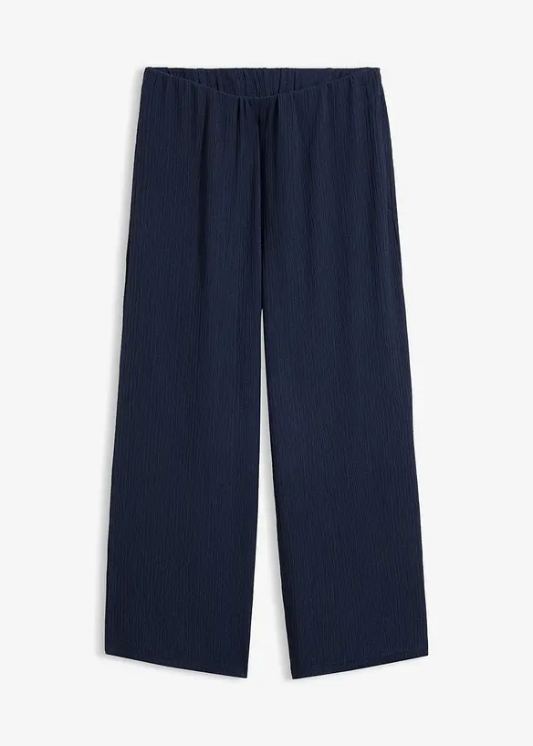 Pantaloni culotte in tessuto strutturato, bonprix