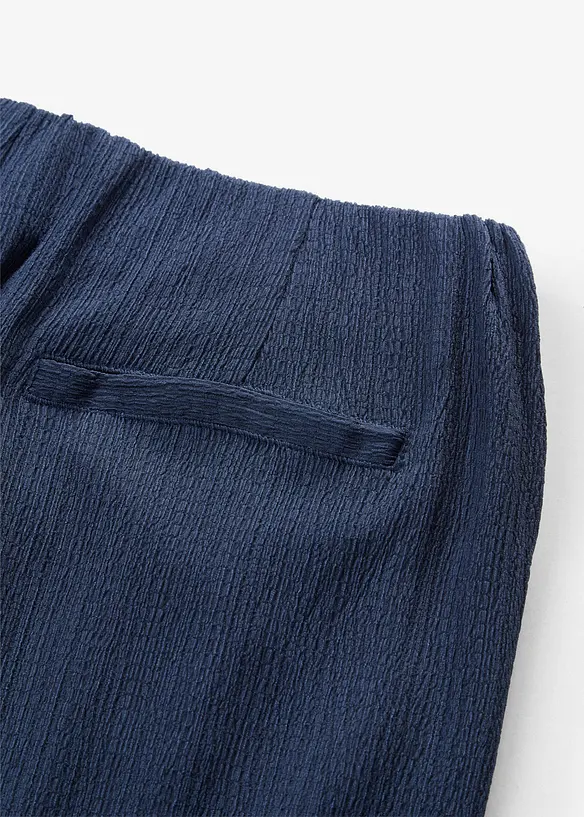 Pantaloni culotte in tessuto strutturato, bonprix