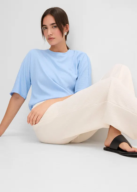 Pantaloni culotte in tessuto strutturato, bonprix