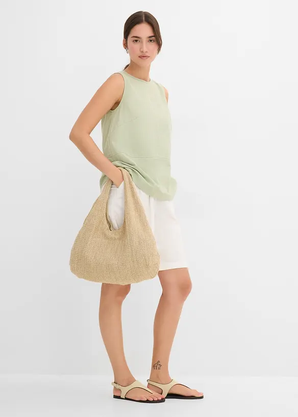 Top in misto viscosa e lino, bonprix