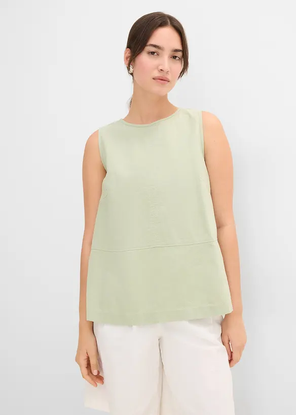 Top in misto viscosa e lino, bonprix