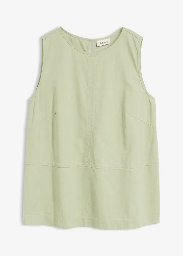 Top in misto viscosa e lino, bonprix