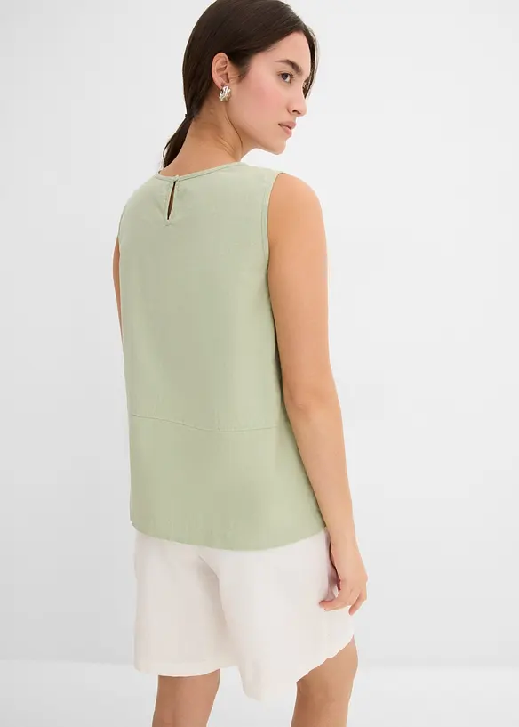 Top in misto viscosa e lino, bonprix