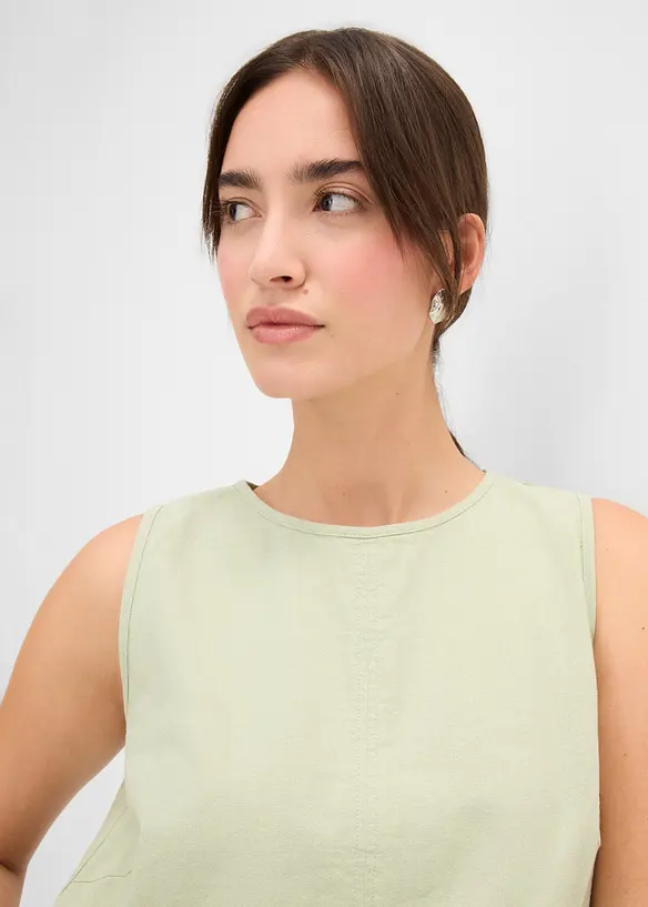Top in misto viscosa e lino, bonprix