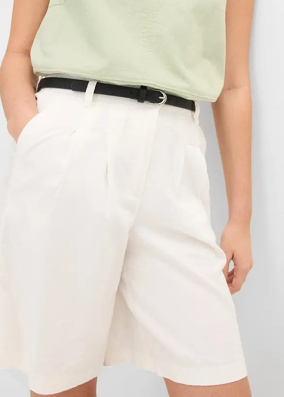 Bermuda in jeans, vita media, bonprix