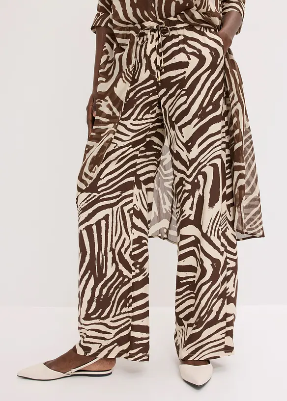 Pantaloni in viscosa con elastico in vita, bonprix