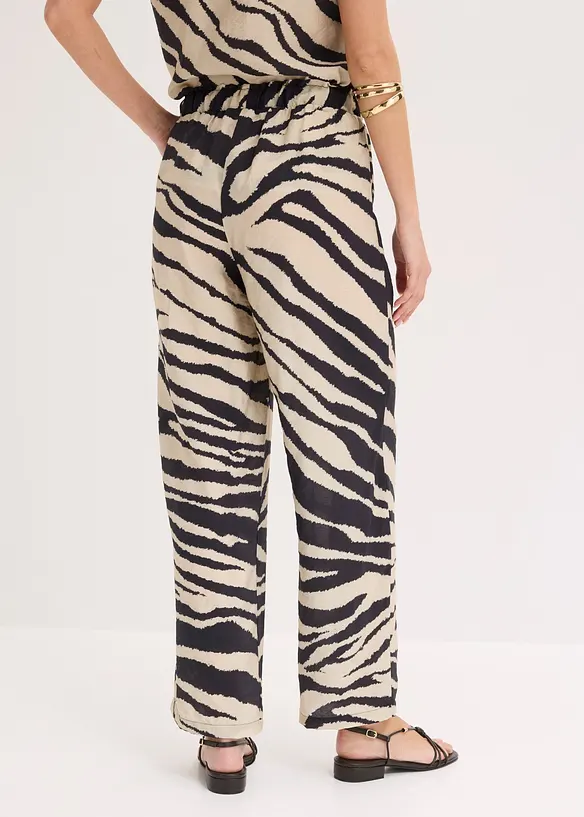 Pantaloni a palazzo in misto viscosa fluido, bonprix