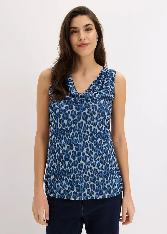 Top con scollo a cascata, bonprix