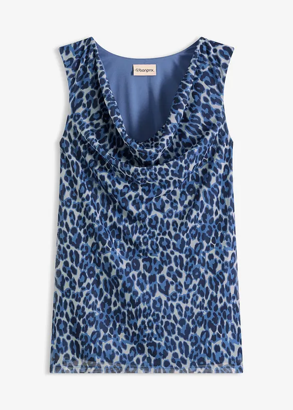 Top con scollo a cascata, bonprix