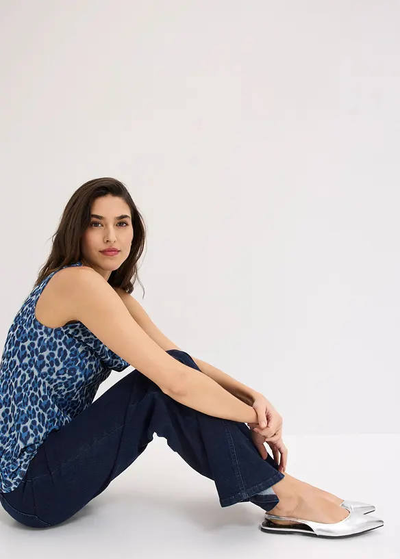 Top con scollo a cascata, bonprix