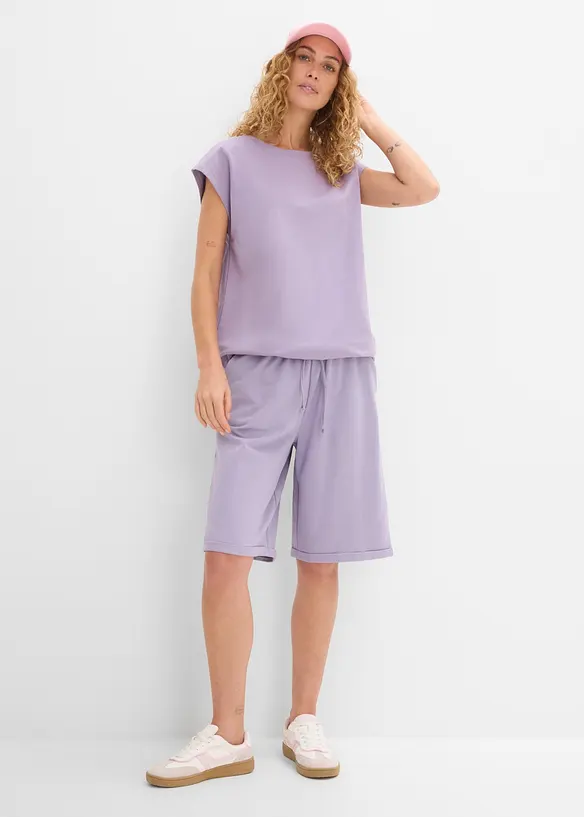 Felpa smanicata in puro cotone, bonprix