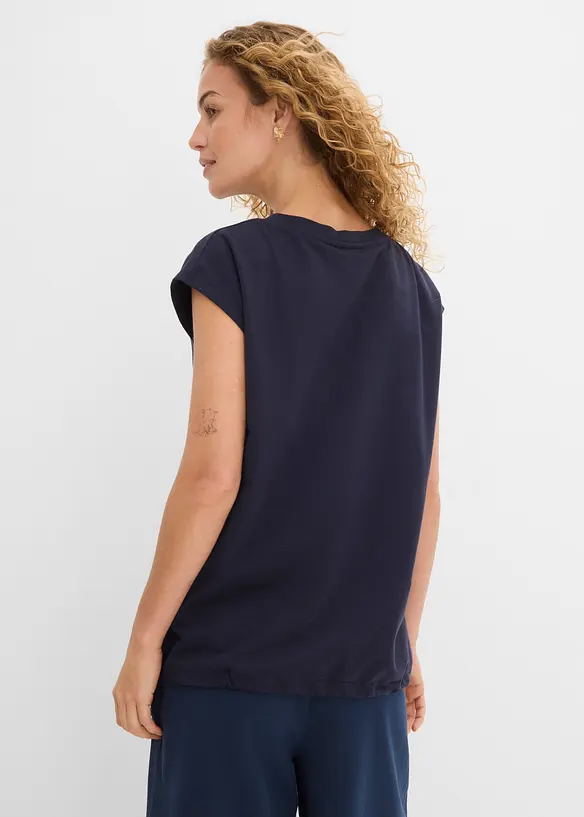 Felpa smanicata in puro cotone, bonprix