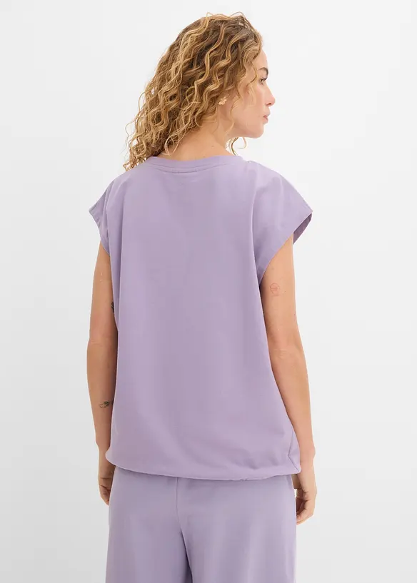 Felpa smanicata in puro cotone, bonprix