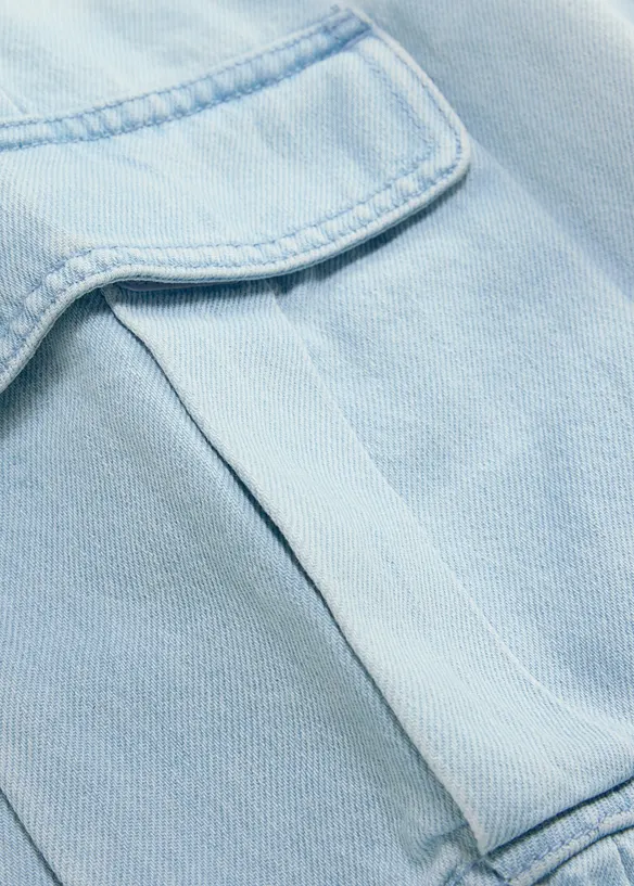 Bermuda in jeans lunghi con vita regolabile, baggy fit, bonprix