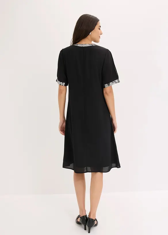 Abito in chiffon con paillettes, bonprix
