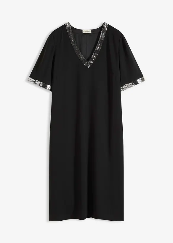Abito in chiffon con paillettes, bonprix