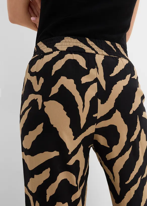Pantaloni larghi in misto viscosa morbido, bonprix