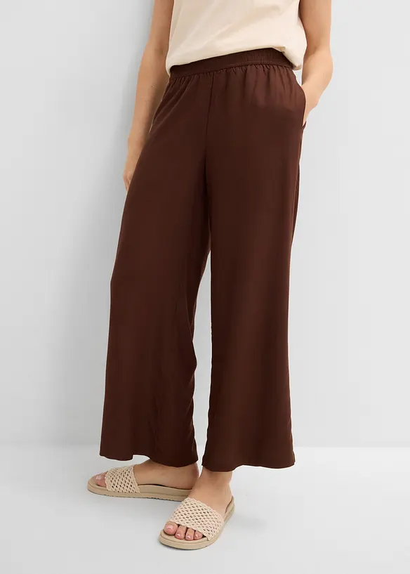 Pantaloni larghi in misto viscosa morbido, bonprix