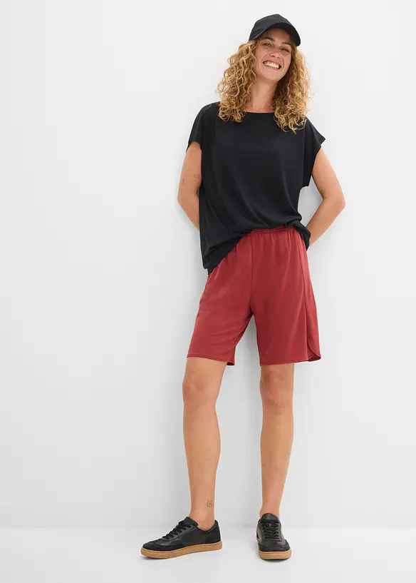 Bermuda con elastico in vita in misto viscosa morbido, bonprix