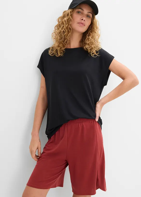 Bermuda con elastico in vita in misto viscosa morbido, bonprix