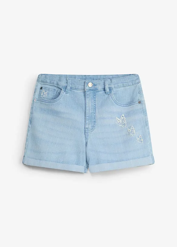 Shorts di jeans con cotone biologico, vita media, bonprix
