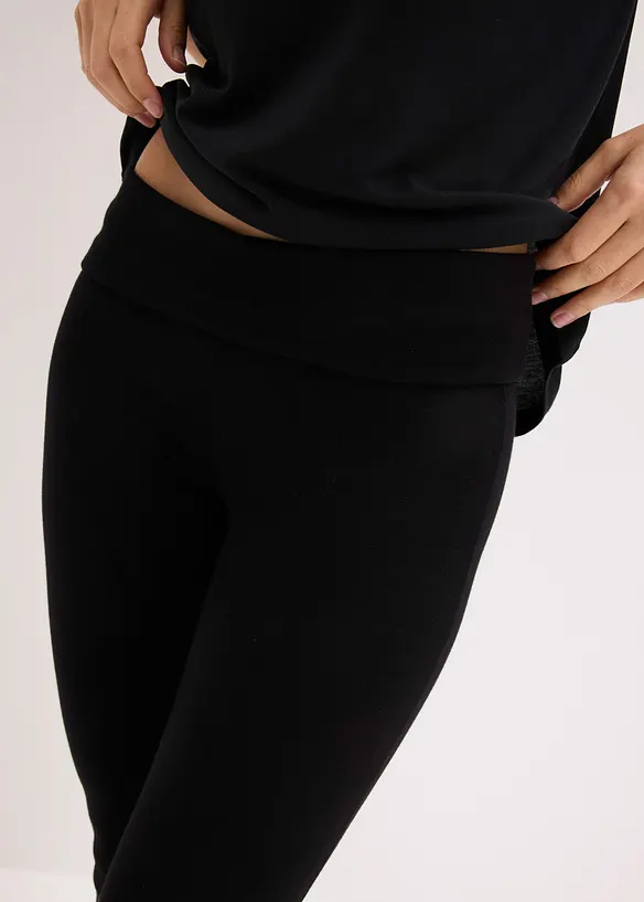 Leggings a pinocchietto con glitter (pacco da 2), bonprix