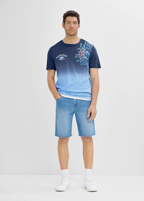 T-shirt dai colori sfumati in puro cotone biologico, bonprix