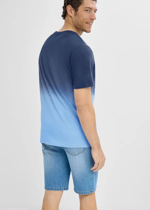 T-shirt dai colori sfumati in puro cotone biologico, bonprix