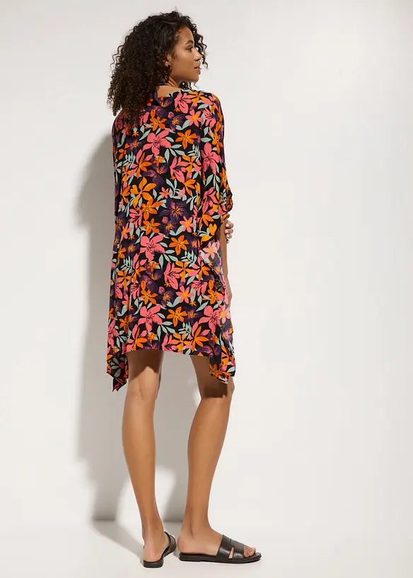 Tunica copricostume in crinkle operato, bonprix