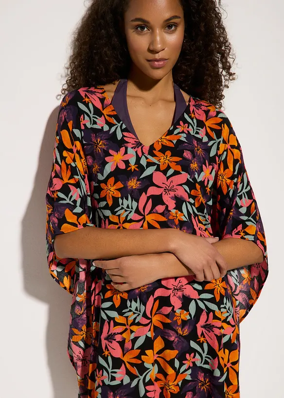 Tunica copricostume in crinkle operato, bonprix