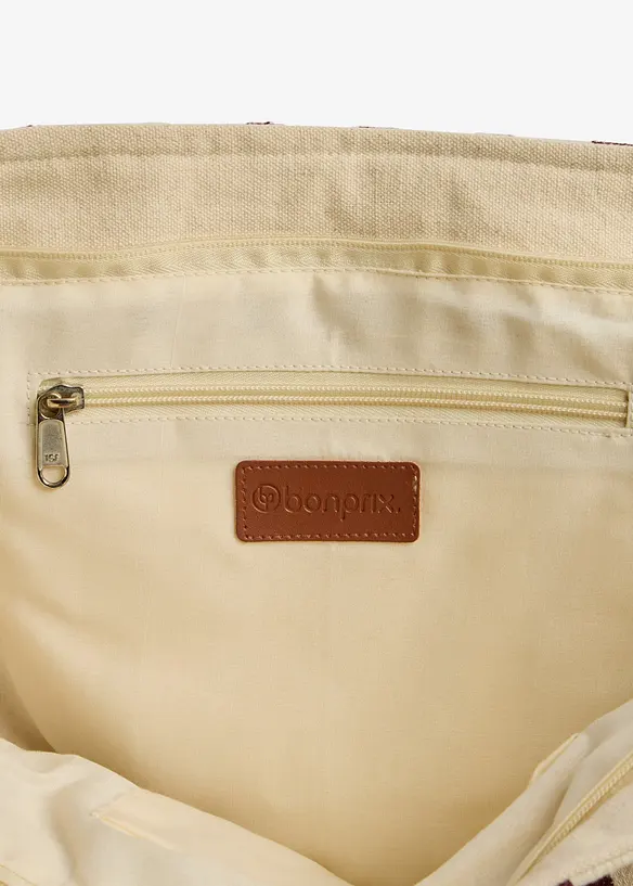 Borsa shopper grande in tela, bonprix