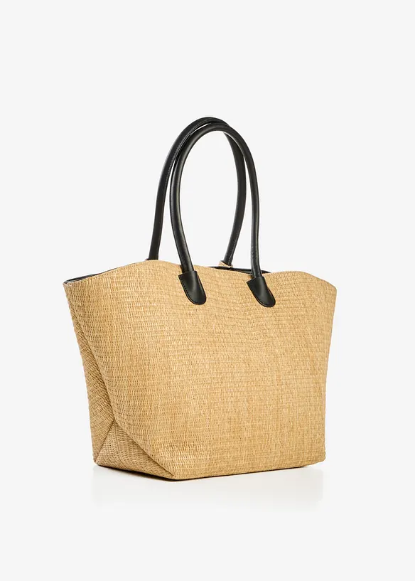Borsa shopper effetto paglia, bonprix