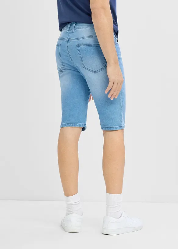 Bermuda in jeans elasticizzati con cavallo rinforzato, regular fit (pacco da 2), bonprix