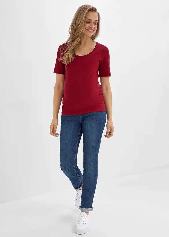 Maglia pr&eacute;maman con scollo rotondo ampio (pacco da 2), bonprix