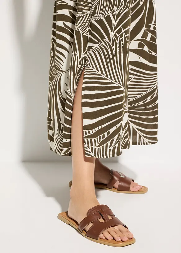 Gonna da spiaggia in materiale crinkle operato, bonprix
