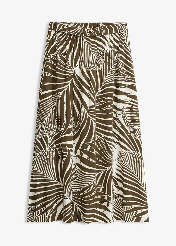 Gonna da spiaggia in materiale crinkle operato, bonprix