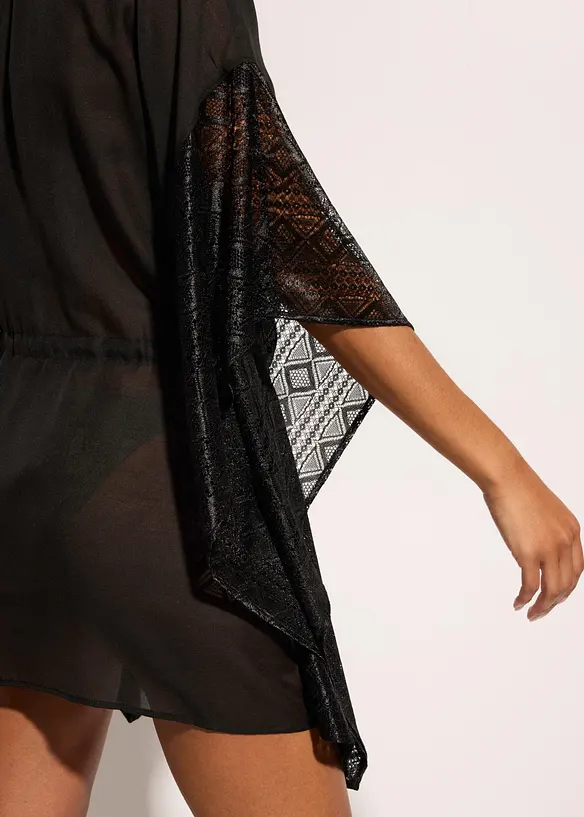 Tunica copricostume in crinkle operato, bonprix