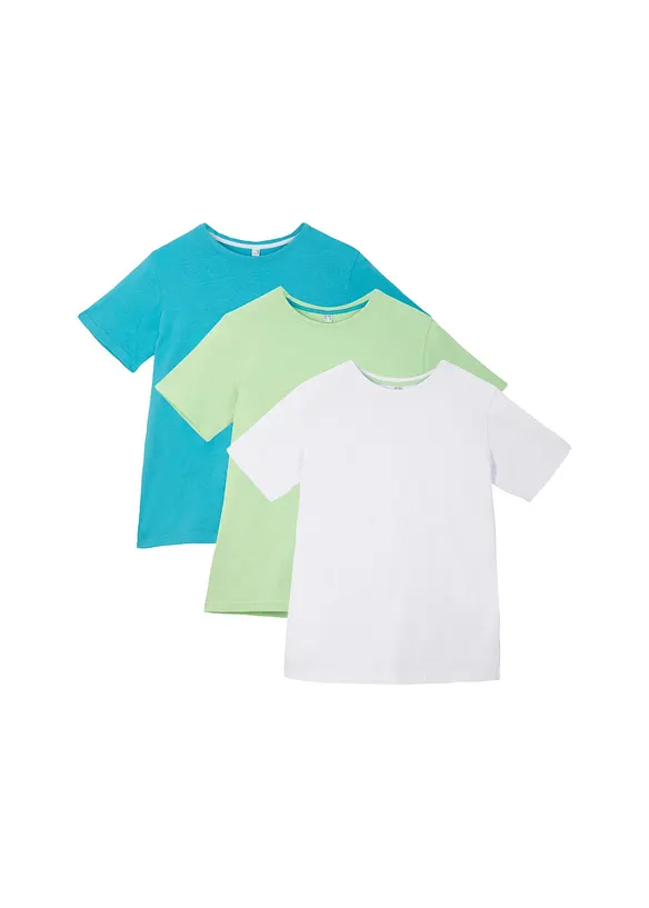 T-shirt in puro cotone (pacco da 3), bonprix