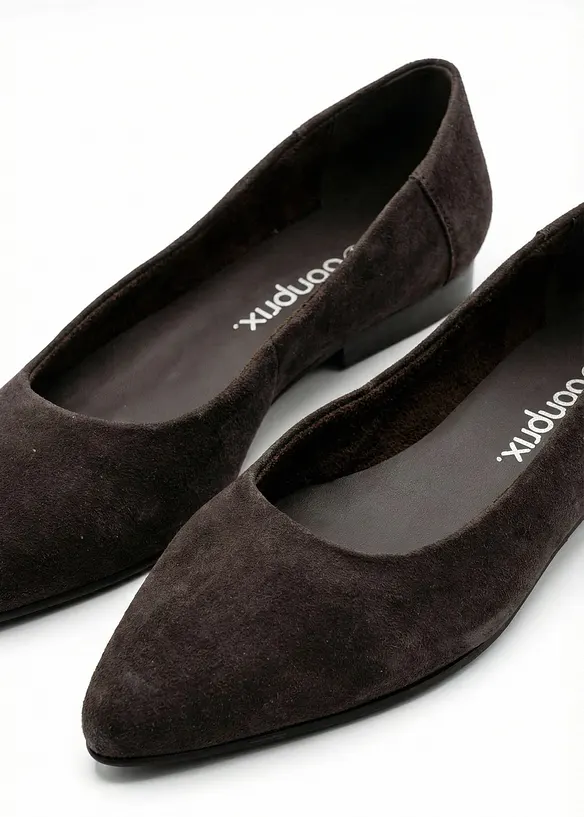 Ballerine in pelle, bonprix