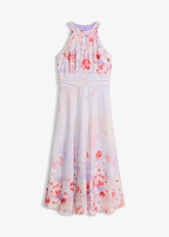 Abito midi con drappeggio, bonprix