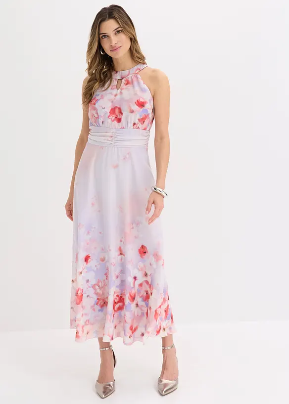 Abito midi con drappeggio, bonprix