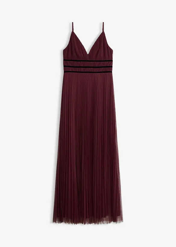 Abito da sera in delicato tulle plissettato, bonprix