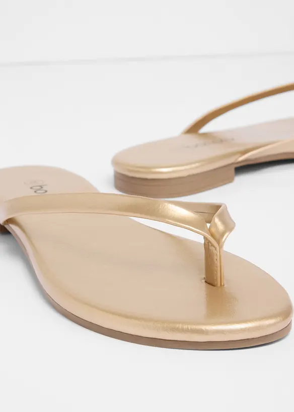 Ciabattine infradito con effetto metallizzato, bonprix